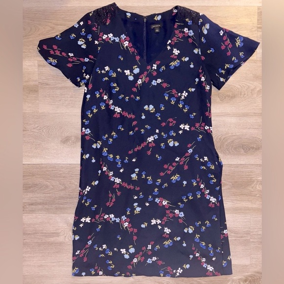 Ann Taylor Navy Dress with Floral Accents - Picture 5 of 5